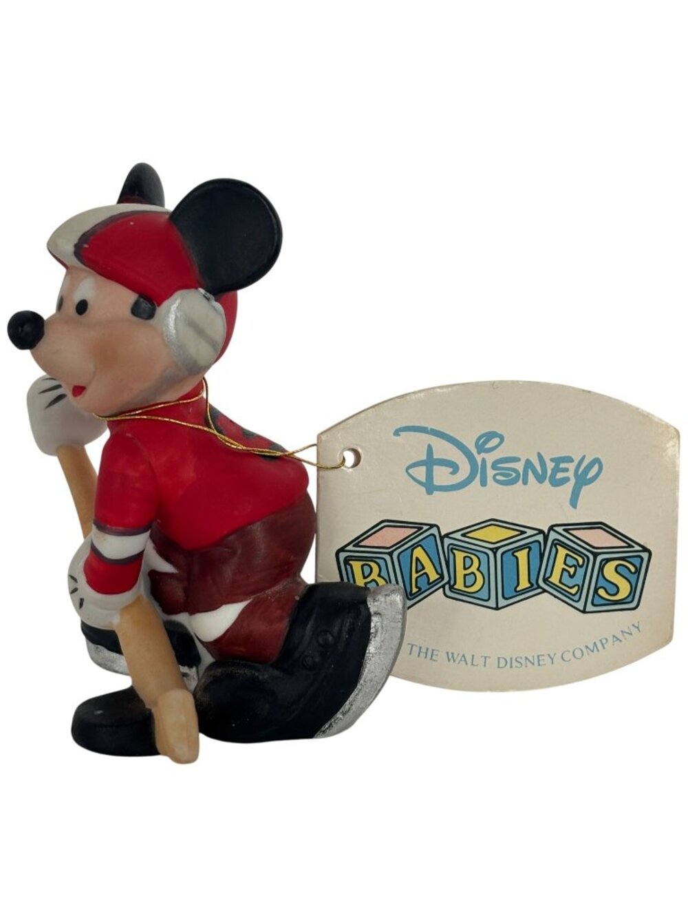 Disney Babies Mickey Mouse Hockey Skater Player Figurine Schmid 80s Sports 3.5"